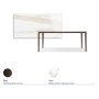 TAVOLO BOULEVARD KERAMIK 160X90X75H - BRONZEFARBENE BASIS