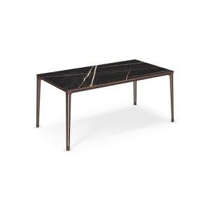 TAVOLO BOULEVARD KERAMIK 180X90X75H - BRONZEFARBENE BASIS