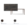 TAVOLO BOULEVARD KERAMIK 200X100X75H - BRONZEFARBENE BASIS