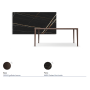 TAVOLO BOULEVARD KERAMIK 200X100X75H - BRONZEFARBENE BASIS