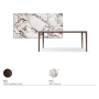 TAVOLO BOULEVARD KERAMIK 200X100X75H - BRONZEFARBENE BASIS