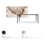 TAVOLO BOULEVARD KERAMIK 200X100X75H - BRONZEFARBENE BASIS