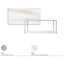 TAVOLO BOULEVARD KERAMIK 180X90X75H - BASIS PEARL