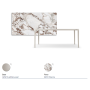 TAVOLO BOULEVARD KERAMIK 180X90X75H - BASIS PEARL