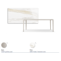 TAVOLO BOULEVARD KERAMIK 200X100X75H - BASIS PEARL