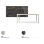 TAVOLO BOULEVARD KERAMIK 200X100X75H - BASIS PEARL