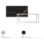 TAVOLO BOULEVARD KERAMIK 200X100X75H - BASIS PEARL