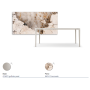 TAVOLO BOULEVARD KERAMIK 200X100X75H - BASIS PEARL