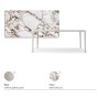 TAVOLO BOULEVARD KERAMIK DRIVE 160/220x90x75h - BASIS PEARL