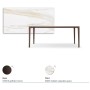 TAVOLO BOULEVARD KERAMIK DRIVE 160/220x90x75h - BRONZEFARBENE BASIS