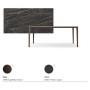 TAVOLO BOULEVARD KERAMIK DRIVE 160/220x90x75h - BRONZEFARBENE BASIS