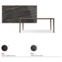 TAVOLO BOULEVARD KERAMIK DRIVE 160/220x90x75h - BRONZEFARBENE BASIS