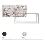 TAVOLO BOULEVARD KERAMIK DRIVE 160/220x90x75h - BRONZEFARBENE BASIS