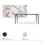 TAVOLO BOULEVARD KERAMIK DRIVE 160/220x90x75h - BRONZEFARBENE BASIS