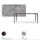 TAVOLO BOULEVARD KERAMIK DRIVE 160/220x90x75h - BRONZEFARBENE BASIS