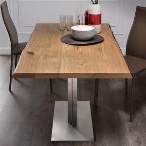 TAVOLO ELVIS WOOD 140x80x75h - UNREGELMÄSSIGE KANTE (S)