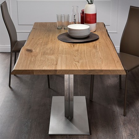 TAVOLO ELVIS WOOD 140x80x75h - UNREGELMÄSSIGE KANTE (S)