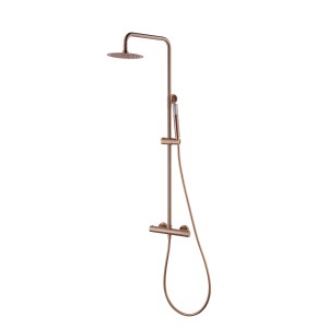 MONZA THERMOSTATISCHE DUSCHSÄULE IN GEBÜRSTETEM ROSÉGOLD