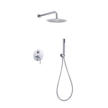 MONZA EINGEBAUTES DUSCHSET MIT UMSCHALTER MIT SOFFIONE UND CHROM-HANDBRAUSE