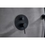 MONZA EINBAU-DUSCHSET MIT UMSCHALTER MIT SOFFIONE UND HANDBRAUSE SCHWARZ MATT