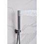 MONZA EINBAU-DUSCHSET MIT THERMOSTATISCHER UMSCHALTUNG MIT SOFFIONE UND HANDBRAUSE BLACK GUN METAL