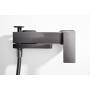 PISA EXTERNE WANDBADARMATUR MIT HALTERUNG UND HANDBRAUSE BLACK GUN METAL