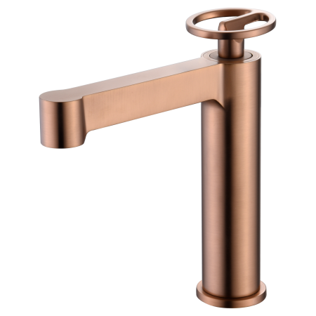 OLIMPO WASCHBECKENMISCHER OHNE ABLAUF IN GEBÜRSTETEM ROSÉGOLD