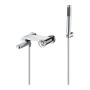 OLIMPO EXTERNE WANDBADMISCHBATTERIE CHROM MIT DUSCHSET