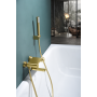 OLIMPO WANDBADARMATUR IN GEBÜRSTETEM GOLD MIT DUSCHSET