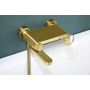 OLIMPO WANDBADARMATUR IN GEBÜRSTETEM GOLD MIT DUSCHSET