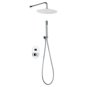 OLIMPO DUSCHSET MIT ZWEI-WEGE-MISCHER CHROM + SOFFIONE UND HANDBRAUSE