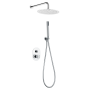 OLIMPO DUSCHSET MIT ZWEI-WEGE-MISCHER CHROM + SOFFIONE UND HANDBRAUSE