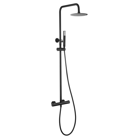 GENOVA THERMOSTATISCHE DUSCHSÄULE SCHWARZ MATT
