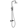 GENOVA THERMOSTATISCHE DUSCHSÄULE SCHWARZ MATT