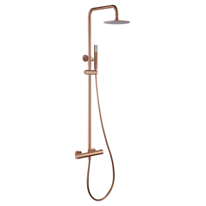 GENOVA THERMOSTATISCHE DUSCHSÄULE IN GEBÜRSTETEM ROSÉGOLD