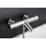 GENOVA EXTERNE THERMOSTATISCHE WANDBADMISCHBATTERIE MIT DUSCHSET CHROM