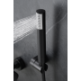 GENOVA EXTERNE THERMOSTATISCHE WANDBADMISCHBATTERIE MIT DUSCHSET SCHWARZ MATT