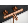 GENOVA EXTERNE THERMOSTATISCHE WANNE MISCHBATTERIE MIT DUSCHSET IN GEBÜRSTETEM ROSÉGOLD
