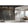 GENOVA DUSCHSET SOFFIONE MIT THERMOSTATISCHER MISCHBATTERIE 2-WEGE + HANDBRAUSE GEBÜRSTETES GOLD