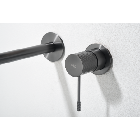 GENOVA WAND-WASCHBECKENMISCHER OHNE ABLAUF BLACK GUN METAL