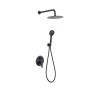 BELGICA DUSCHSET SOFFIONE MIT MISCHER MIT UMSCHALTER + HANDBRAUSE SCHWARZ MATT
