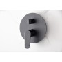 BELGICA DUSCHSET SOFFIONE MIT MISCHER MIT UMSCHALTER + HANDBRAUSE SCHWARZ MATT