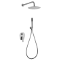 DELOS EINBAU-DUSCHSET MIT EINHEBELMISCHER, UMSCHALTER UND HANDBRAUSE AUS EDELSTAHL. S.316