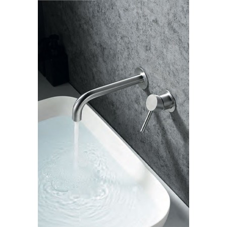 MOSCU EINHEBELMISCHER EDELSTAHL S.316 EINBAUWASCHTISCH CHROM