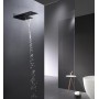 RODAS SCHWARZ MATT THERMOSTATISCHES UNTERPUTZ-DUSCHSET MIT SOFFIONE UND WASSERFALL + HANDBRAUSE