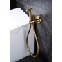 MUNICH BIDET-SPRITZPISTOLE MIT MISCHBATTERIE FÜR WARM- UND KALTWASSER IN GEBÜRSTETEM GOLD