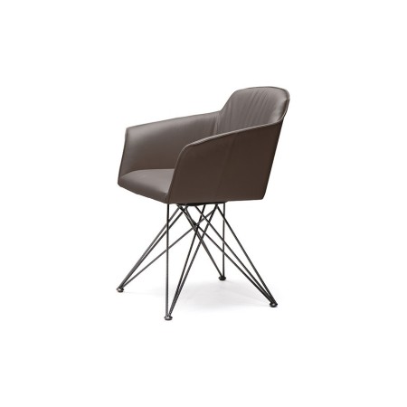 SEDIA GIREVOLE FLAMINIA 67x61x83h - MIT ARMLEHNEN