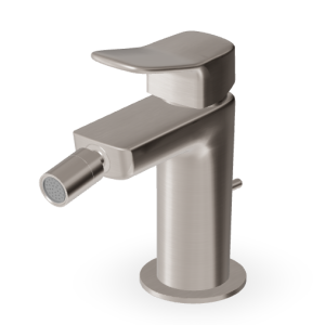BRIM BIDETMISCHER MIT ABLAUF, GEBÜRSTETES NICKEL