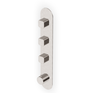 BRIM THERMOSTATISCHE DUSCHE MIT 3 ABSPERRVENTILEN GEBÜRSTETES NICKEL