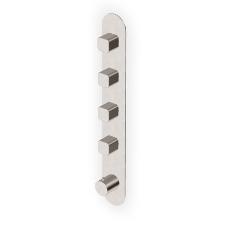 BRIM THERMOSTATISCHE DUSCHE MIT 4 STOPPVENTILEN GEBÜRSTETES NICKEL